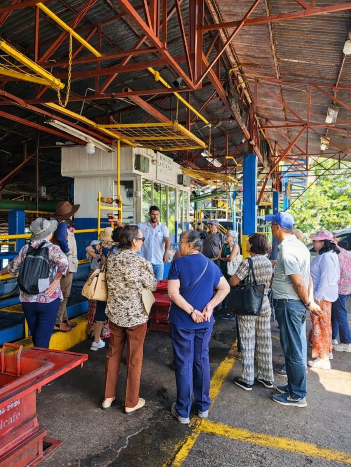 Visitors on the coffee tour